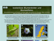Tablet Screenshot of kostenlose-blumenfotos.de